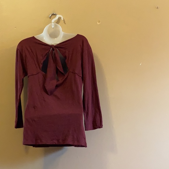 J Crew • Tie Back Top in Burgundy - Picture 4 of 7